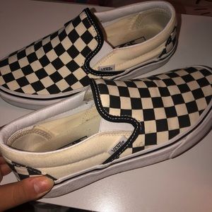 Black and white checkered vans